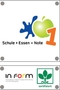 Logoschild Schule+Essen=Note1 mit DGE-Unterschild